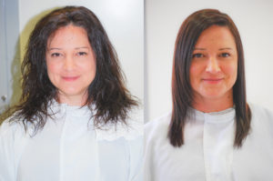 Lissage japonais de Lissfactor avant après Espace Coiffure Esthétique Lausanne Vaud