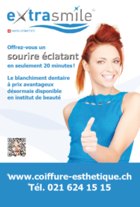 extrasmile blanchiment dentaire Espace Coiffure et Esthetique à Lausanne Vaud