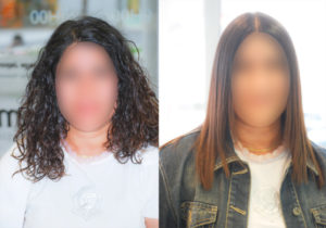 Lissage permanent Japonais Lissfactor avant apres femme cheveux lisse Espace Coiffure et Esthetique Lausanne Vaud Swiszerland